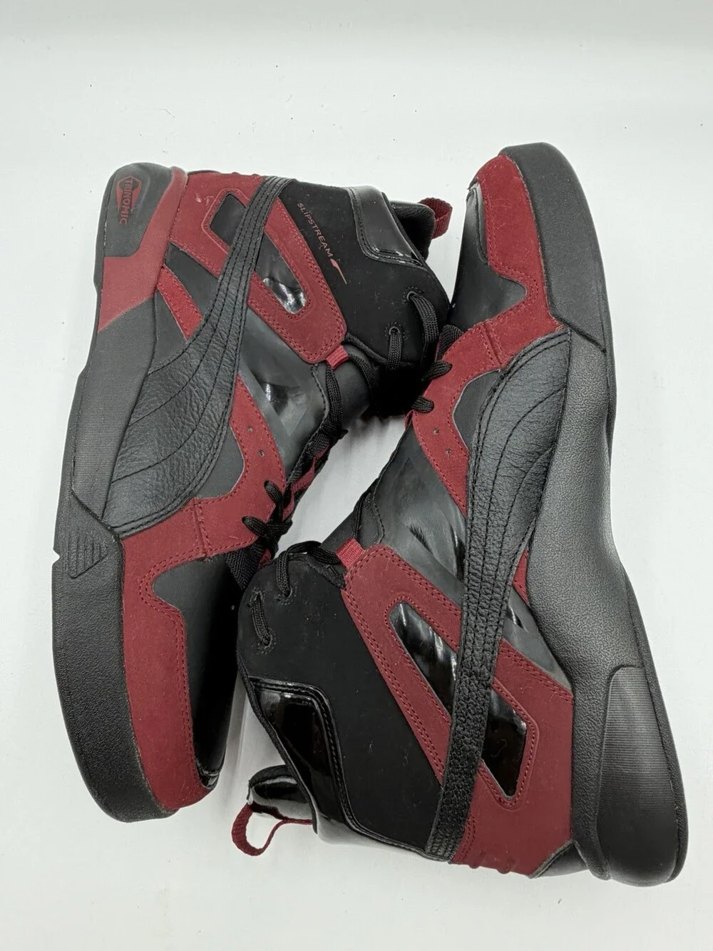 Puma FTR Trinomic Slipstream Men’s Size 14 Black Maroon Sneakers 356332-01